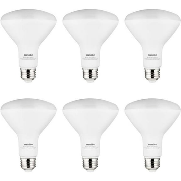 Sunshine Lighting B3167011 Sunlite LED BR30 Recessed Light Bulb - E26 Base - 10.5W - 800 Lumens - 27K - Warm White - Pack of 6