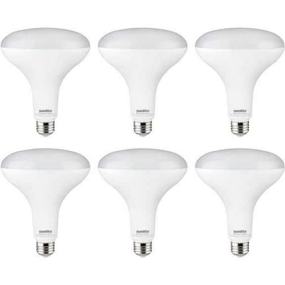 Sunshine Lighting B3167085 Sunlite LED BR40 Reflector Light Bulb - E26 Base - 13W - 1150 Lumens - 30K - Warm White - Pack of 6