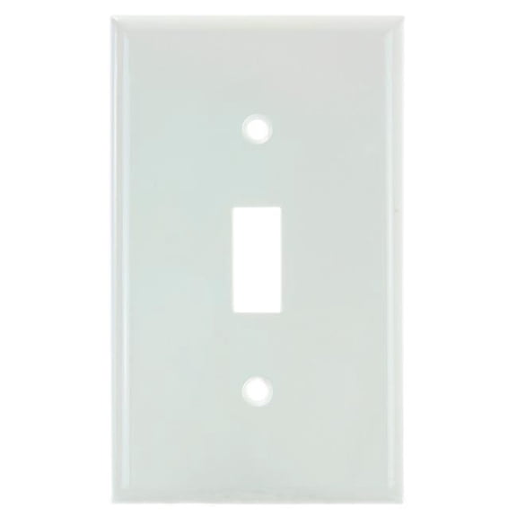 Sunshine Lighting B3167348 Sunlite Toggle Switch Plate - 1-Gang - White - Pack of 12