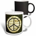 thumbnail image 1 of 3drose, Sunshine Love Song Words Peace Sign with Zebra Print, 11oz Magic Transforming Mug, 1 of 7