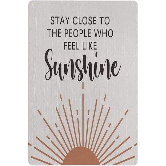 Sunshine Metal Tin Sign Summer Plaque Wall Decor 8 x 12 Inch