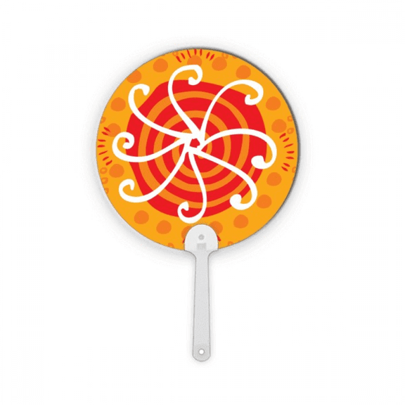 Sunshine Mexico Totems Ancient Civilization Plastic Round Handheld Fan Decorations Craft