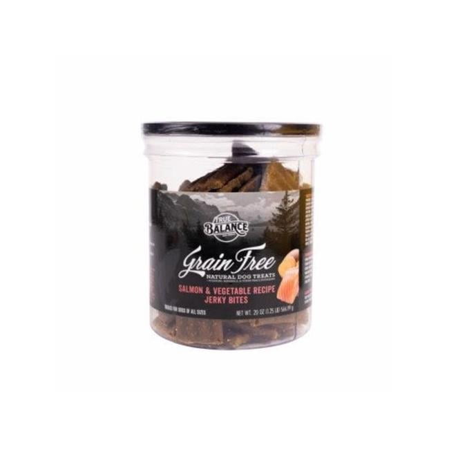 Sunshine Mills 127266 20 oz Grain-Free Jerky Bites Dog Treats - Salmon & Veggie