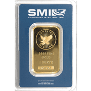 Sunshine Mint 1-oz Gold Bar Mint Mark SI .9999 Fine Sealed In Assay