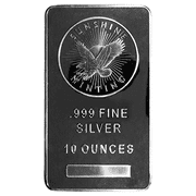 Sunshine Mint 10-oz Silver Bar .999 Fine Mint Mark SI Sealed