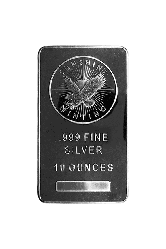 Sunshine Mint 10-oz Silver Bar .999 Fine Mint Mark SI Sealed