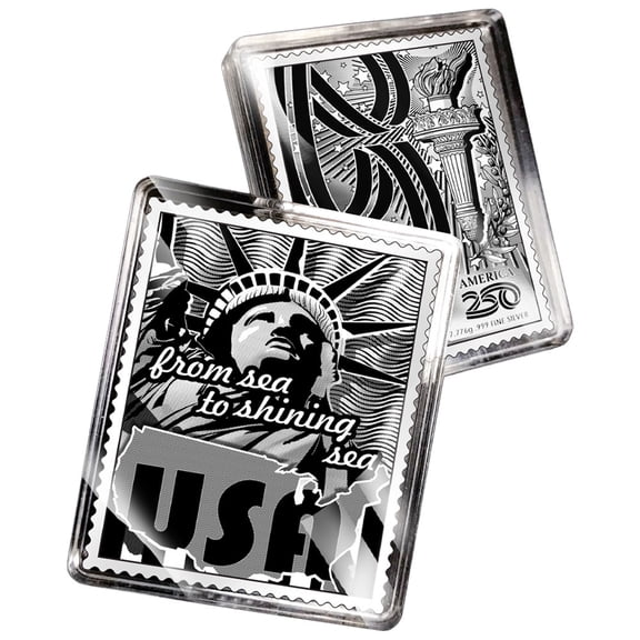 Sunshine Mint 250th Anniversary Spirit of Liberty Silver Stamp 1/4 oz