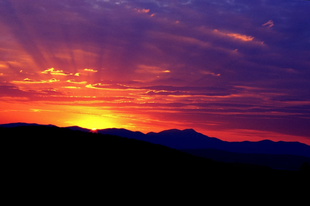Sunshine Mountain Range Canvas Art - David Chapman Design Pics (34 x 22)