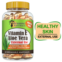 Sunshine Naturals Aloe Vera & Vitamin E Cream Breakable Cream Ampoules, 60 Count