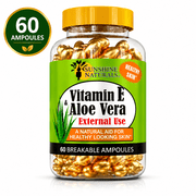 Sunshine Naturals Aloe Vera & Vitamin E Cream Breakable Cream Ampoules, 60 Count