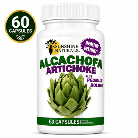 Sunshine Naturals Artichoke Alcachofa Plus Boldus Dietary Supplements - 60 Capsules