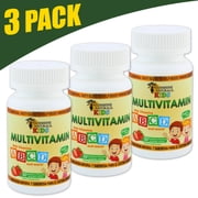 Sunshine Naturals, Childrens Multi Vitamin, 3 Pack, 30 Strawberry flavored chewable tablets per bottle, 90 Capsules total.
