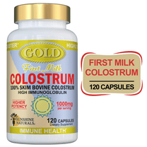 Sunshine Naturals Colostrum Gold Dietary Supplement, 120 Capsules