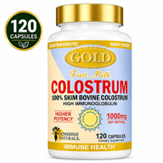 Sunshine Naturals Colostrum Gold Dietary Supplement, 120 Capsules