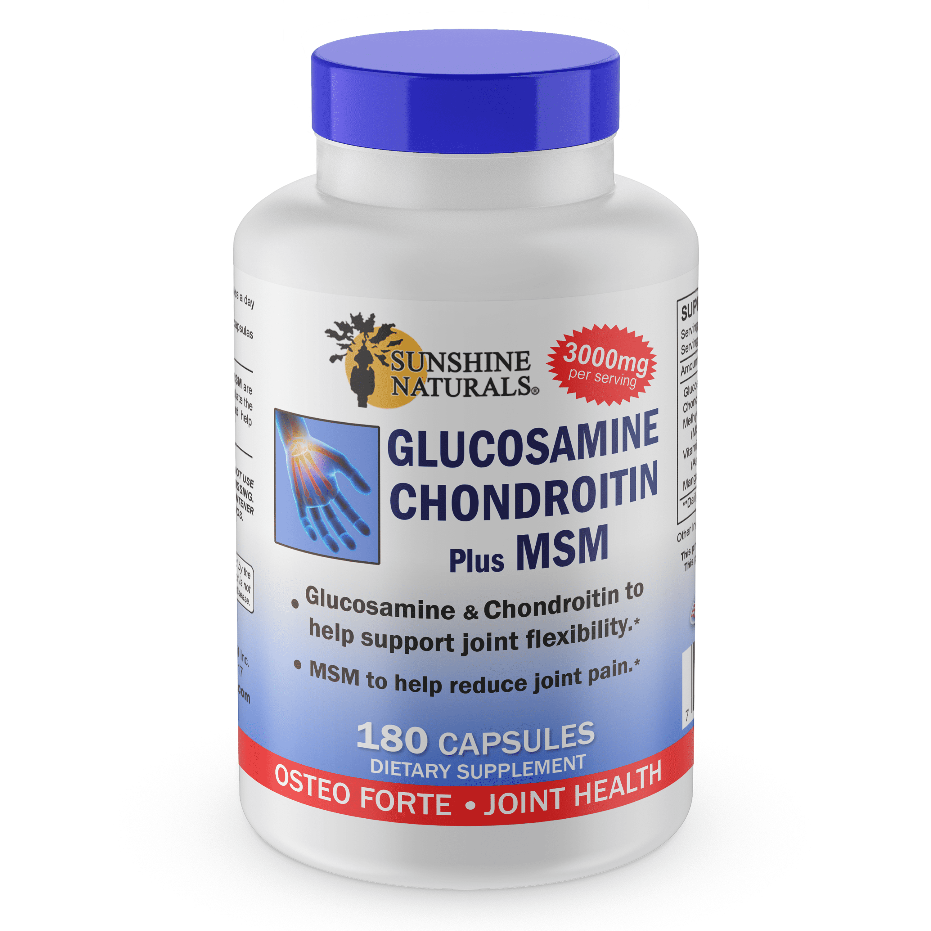 Sunshine Naturals, Glucosamine Chondroitin plus MSM, Bones and Joints
