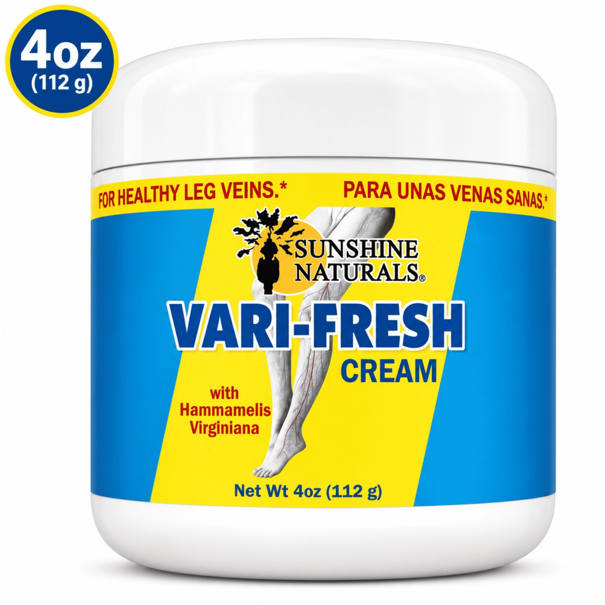Sunshine Naturals Vari-Fresh Varicose Vein Cream with Witch Hazel