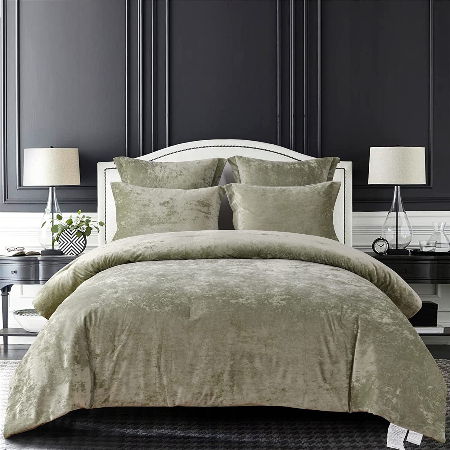 Sunshine Nicole Distressed Velvet Comforter Set Distressed Velvet Face