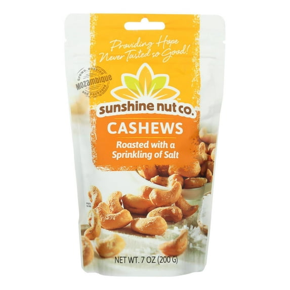 Sunshine Nut Company Roasted Salted Cashews 7 oz (Pack Of 6)