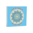 thumbnail image 1 of Sunshine On Mind Turquoise Color Design 5 x 5 Wood Tabletop Sign Plaque, 1 of 4