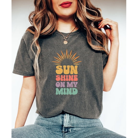 Sunshine On My Mind Shirt Vacation, Travel Beach Shirt, Cute Sunshine Shirt, Retro Vacay Shirt, Summer Vibes Shirt, Summer All Size S-5Xl
