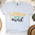 thumbnail image 1 of Sunshine On My Mind T-Shirt – Summer Beach Graphic Tee, Ash, Size 3XL, 1 of 6