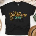 thumbnail image 1 of Sunshine On My Mind T-Shirt – Summer Beach Graphic Tee, Black, Size 5XL, 1 of 6