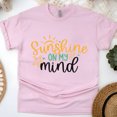 thumbnail image 1 of Sunshine On My Mind T-Shirt – Summer Beach Graphic Tee, Light Pink, Size XL, 1 of 6