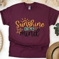 thumbnail image 1 of Sunshine On My Mind T-Shirt – Summer Beach Graphic Tee, Maroon, Size 4XL, 1 of 6