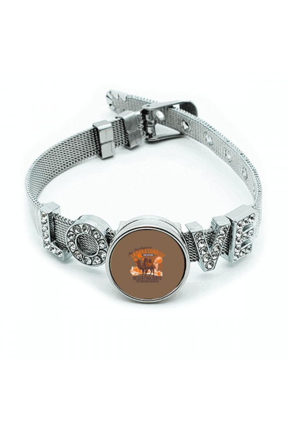 Sunshine Paradise Desert Holiday Camel Animal Bracelet Wristband Crystal Love Adjustable Bangle