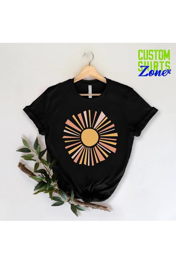 Sunshine Pattern Shirt,Sun Shirt Women Girl,Summer Vacay T-shirt,Girls Summer Trip Shirts,Beach Vacation,Beachy Vibes Tee,Retro Summer Time