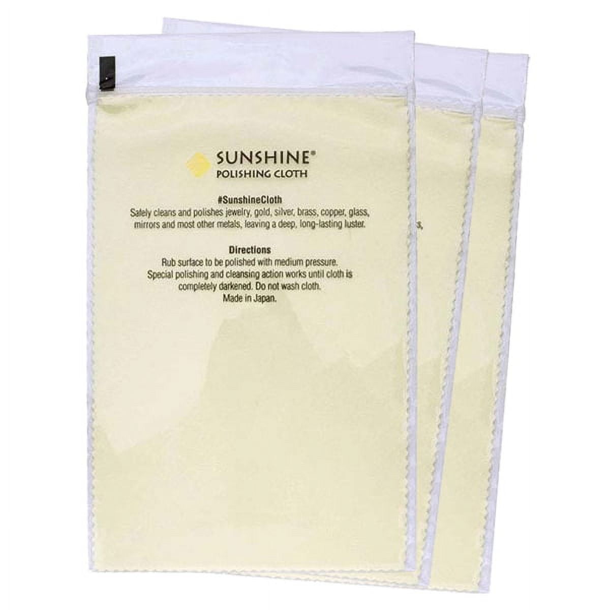 SUNSHINE BEVERAGES Sunshine Polishing Clothes, 3 Single Packs