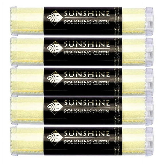 Sunshine Polishing Clothes in Tubes, 5 Pack