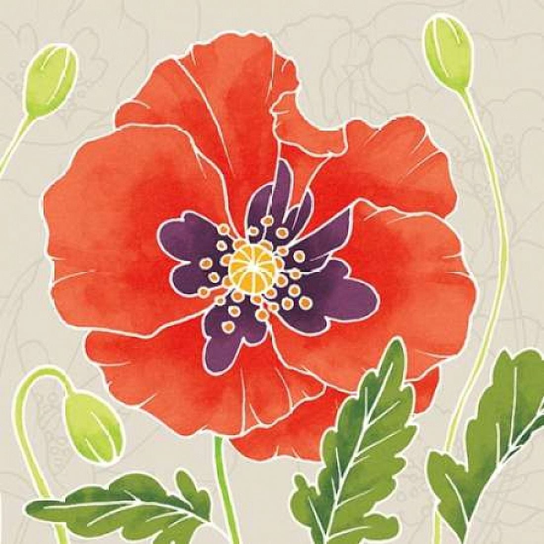 Sunshine Poppies I Canvas Art - Elyse DeNeige (24 x 24)