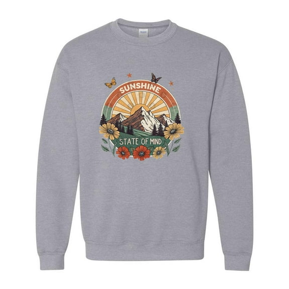 Sunshine Positive Motivational Good Morning Quote Graphic Sweatshirt, for men & women, up to size 5XL