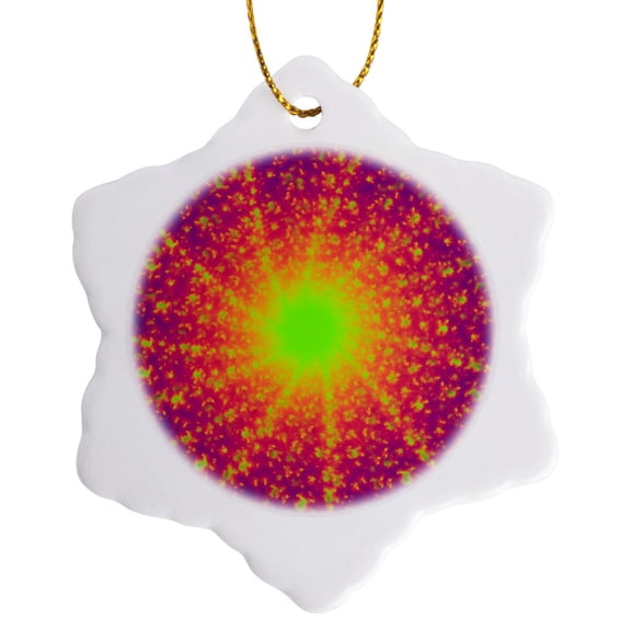 3drose, Sunshine Rays Abstract by Angelandspot, 3 inch Snowflake Porcelain Ornament