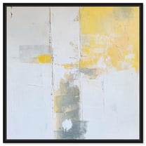 Sunshine Ruins I Canvas Minimal Abstracts by Art Remedy, Black Frame, 12" x 12"