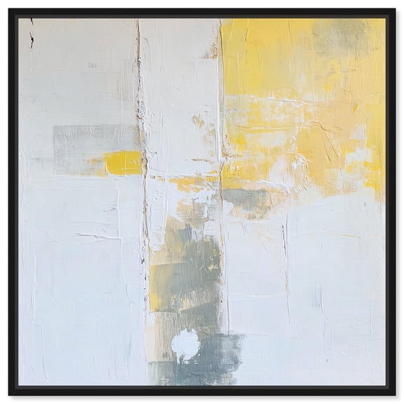Sunshine Ruins I Canvas Minimal Abstracts by Art Remedy, Black Frame, 12" x 12"