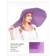 thumbnail image 1 of Sunshine Samba: Women's Dramatic Wired Edge Floppy Hat - Super Size for Effortless Glamour Lanvender, 1 of 1