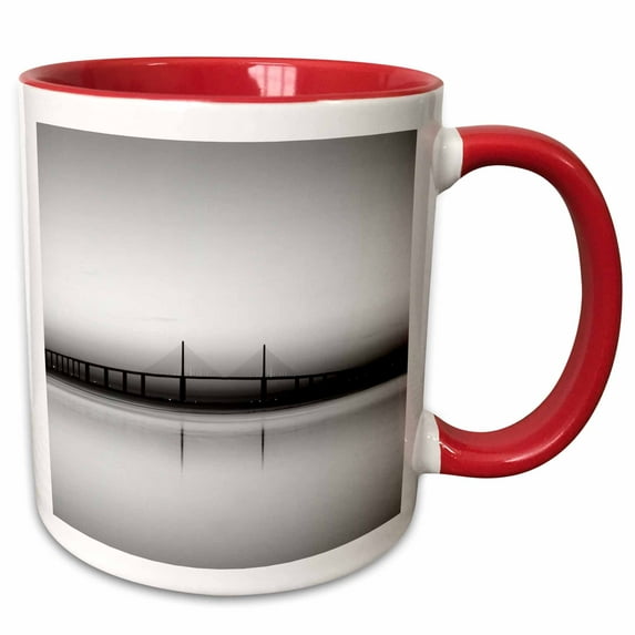 3drose, Sunshine Skyway Bridge, Fort De Soto Park, Florida Usa - Us10 Aje0280 - Adam Jones, 11oz Two-tone Red Mug