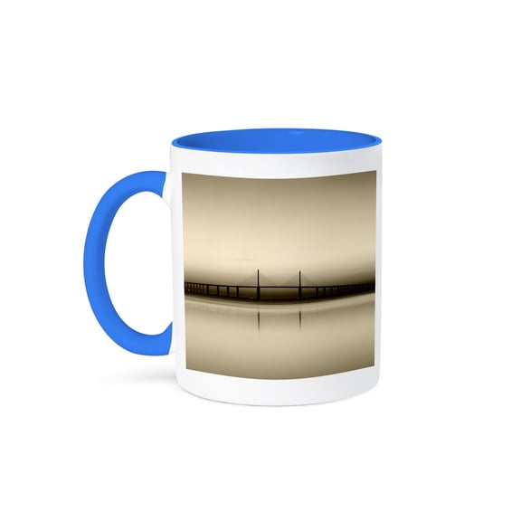 3drose, Sunshine Skyway Bridge, Fort De Soto Park, Florida Usa - Us10 Aje0281 - Adam Jones, 11oz Two-tone Blue Mug