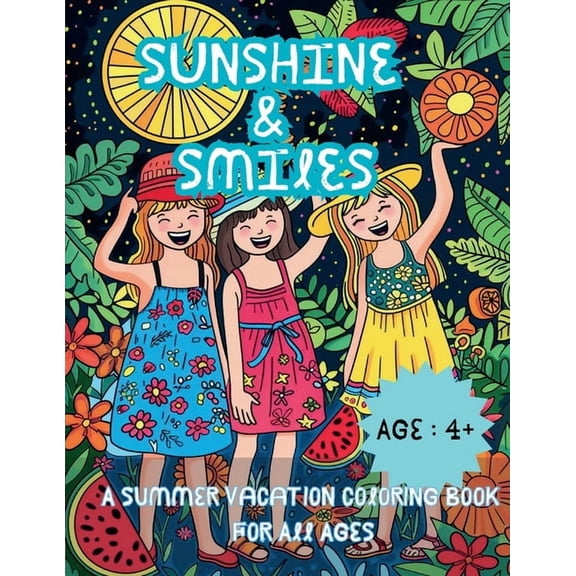 Sunshine & Smiles: A Summer Vacation Coloring Book for All Ages, (Paperback)