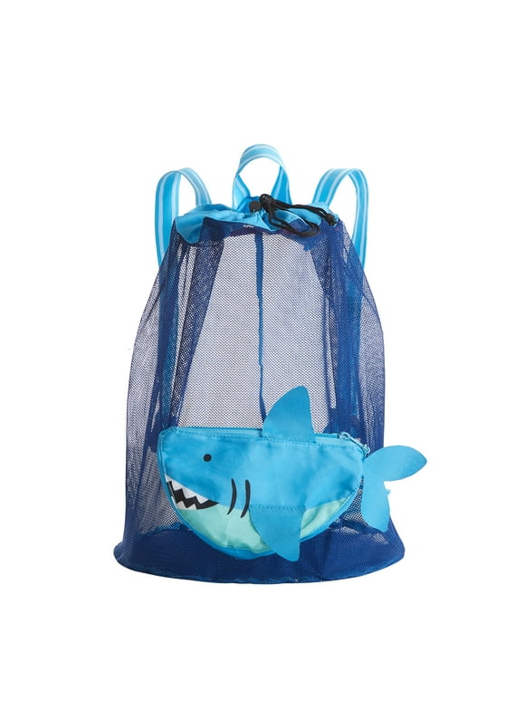 Sunshine Squad Shark Beach Convertible Mesh Backpack