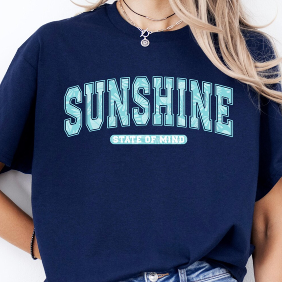 Sunshine State Mind Graphic T-Shirt Coastal Summer Tee