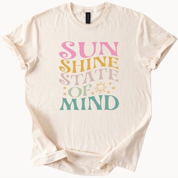 Sunshine State Mind TShirt Retro Summer Graphic Tee