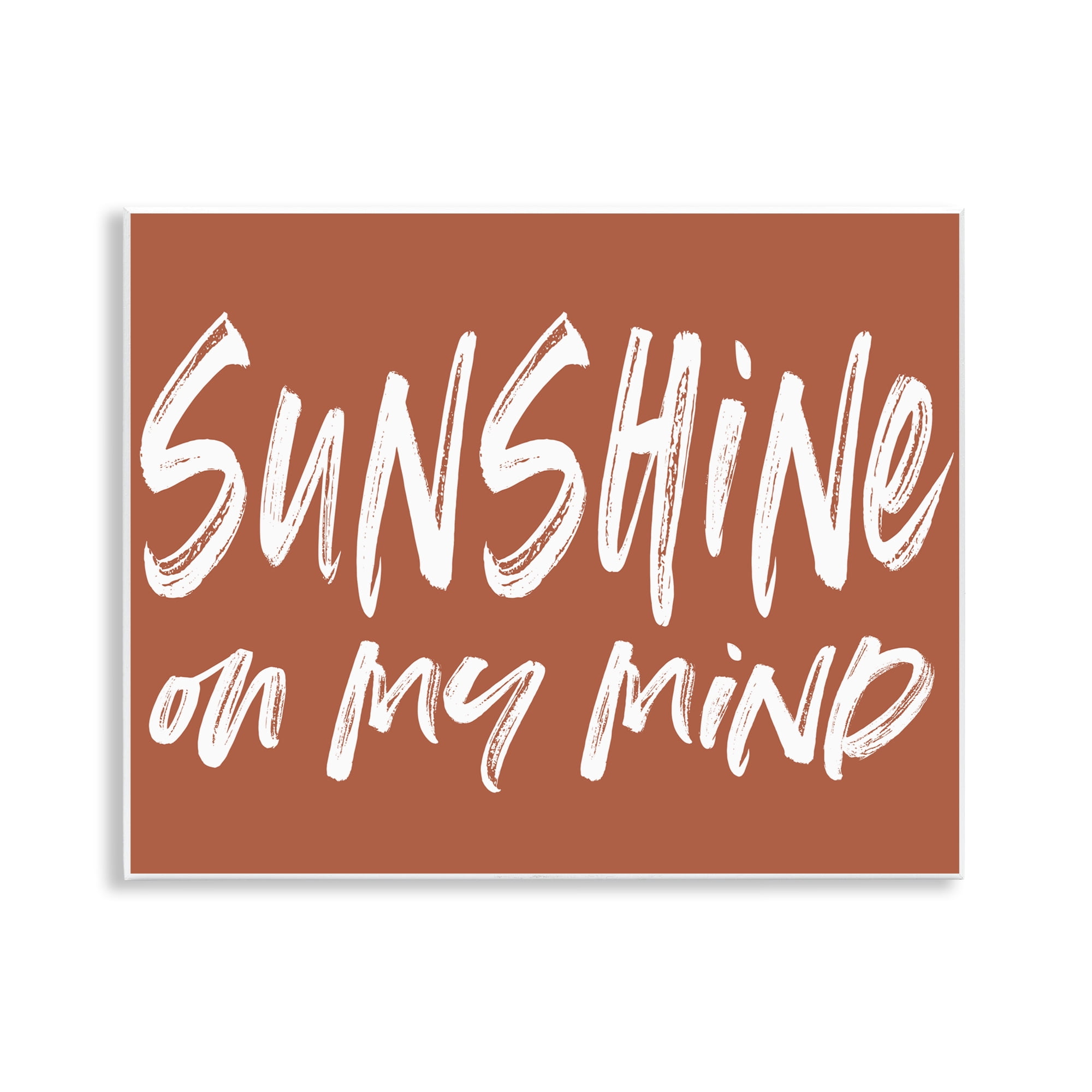 Sunshine State Of Mind Brown Wall Plaque Art, design by Lettered and Lined