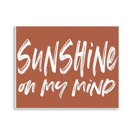 Sunshine State Of Mind Brown Wall Plaque Art, design by Lettered and Lined