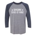 thumbnail image 1 of Sunshine State Of Mind Unisex 3/4 Sleeve Baseball Raglan Tee, 1 of 2