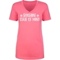 thumbnail image 1 of Sunshine State Of Mind Womens V-Neck T-Shirt, 1 of 2