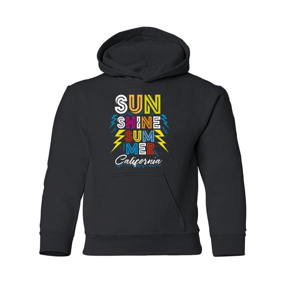 Sunshine Summer Hoodie Juniors - Youth Hoodie, Black, Medium