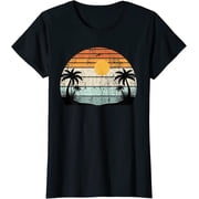 Sunshine Summer Vibes Palm Trees Beach Retro Tropical Summer T-Shirt